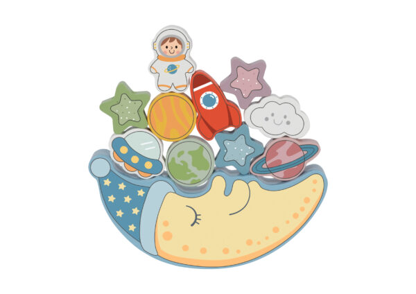 Śpiący Księżyc Gra Balansująca 2w1 Drewniana 3+ - TOOKY TOY - 009