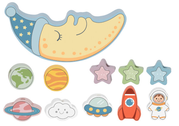 Śpiący Księżyc Gra Balansująca 2w1 Drewniana 3+ - TOOKY TOY - 010