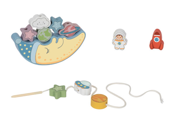 Śpiący Księżyc Gra Balansująca 2w1 Drewniana 3+ - TOOKY TOY - 013