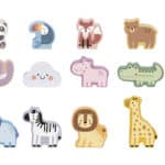 Drewniana przeplatanka Montessori nawlekanka zwierzęta ZOO - Woopie - 013
