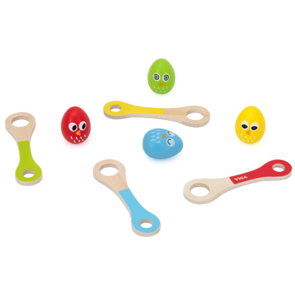 VIGA Bieg z Jajkiem na Łyżce dla Dzieci Gra Zręcznościowa Zespołowa - 002