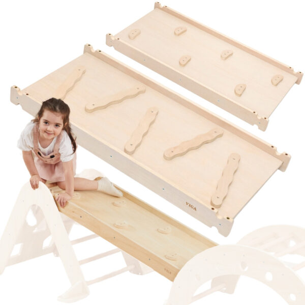 VIGA Drewniana Zjeżdżalnia Prosta Ścianka Wspinaczkowa - 001