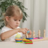 VIGA Drewniane klocki z sorterem kształtów Montessori - 003