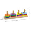 VIGA Drewniane klocki z sorterem kształtów Montessori - 012