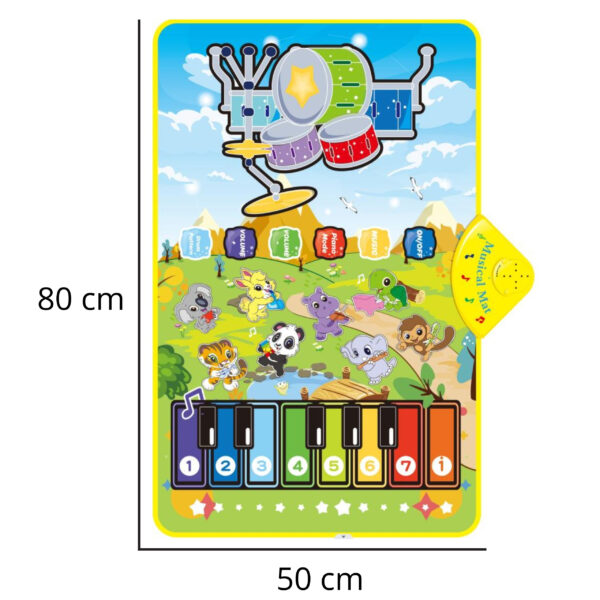 WOOPIE Mata Muzyczna Zwierzątka Interaktywne Pianino I Perkusja 2w1 - 010