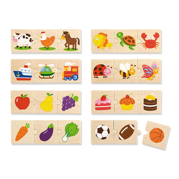 Drewniane Puzzle Logiczne Viga Toys 24 Elementy - 001