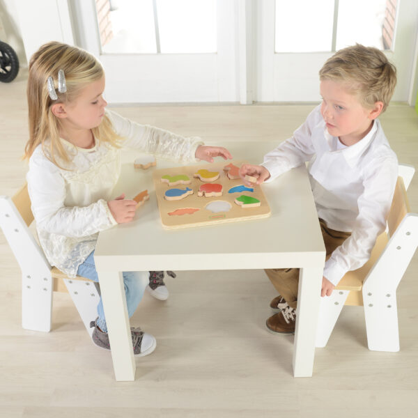 MASTERKIDZ Drewniany Sorter Kształtów Kolorowe Zwierzątka Montessori - 004