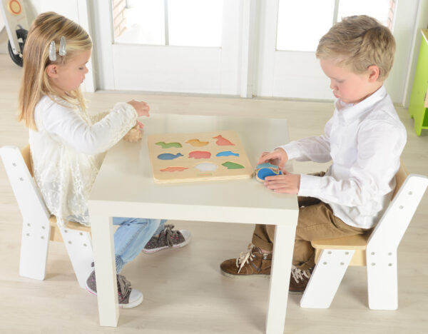 MASTERKIDZ Drewniany Sorter Kształtów Kolorowe Zwierzątka Montessori - 005