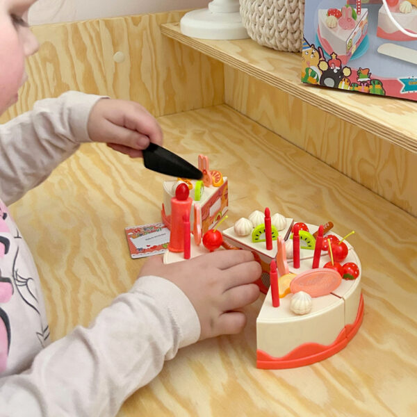 WOOPIE Tort Urodzinowy do Krojenia Świeczki Owoce 40 el. - 003