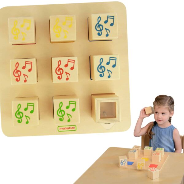 MASTERKIDZ Drewniany Sorter Sensoryczny Łączenie Dźwięków Montessori - 001