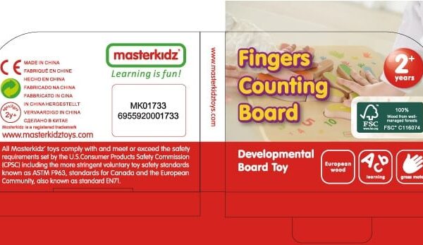 MASTERKIDZ Edukacyjna Tabliczka Drewniana Liczenie Na Palcach - 007