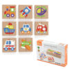 Viga Układanka drewniana puzzle magnetyczne - pojazdy Certyfikat FSC - 002