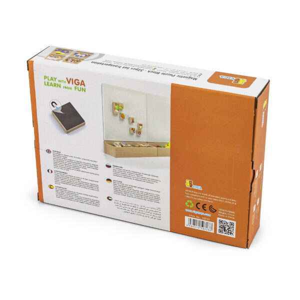 Viga Układanka drewniana puzzle magnetyczne - pojazdy Certyfikat FSC - 004