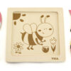 VIGA Poręczne Drewniane Puzzle Pszczoła - 003