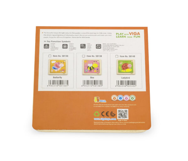 VIGA Poręczne Drewniane Puzzle Pszczoła - 005