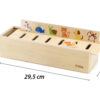 VIGA Drewniany Edukacyjny Sorter Gra Zwierzątka Owoce Warzywa Montessori - 004