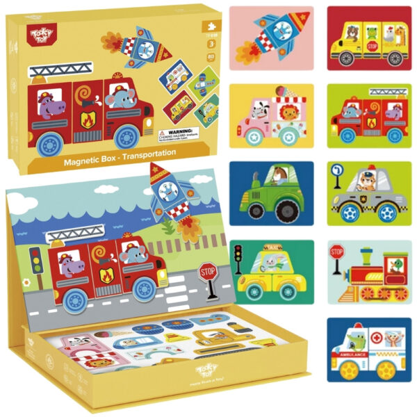 TOOKY TOY Układanka Edukacyjna Montessori Magnetyczne Pudełko dla Dzieci 80 el. - 001 TOOKY TOY Układanka Edukacyjna Montessori Magnetyczne Pudełko dla Dzieci 80 el. - 001