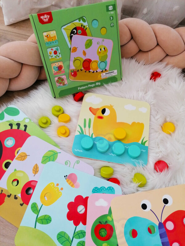 TOOKY TOY Układanka Klocki dla Dzieci Zwierzęta Dopasuj Nauka Kształtów Kolorów + Plansze - 007