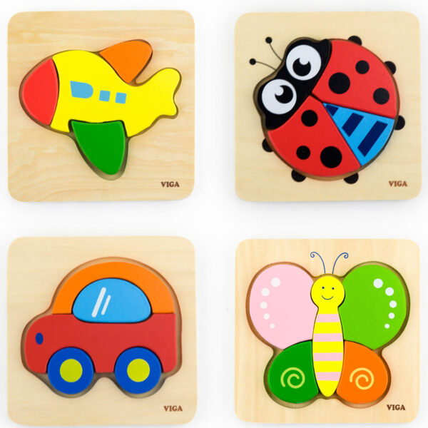 VIGA Pierwsze drewniane Puzzle maluszka Miś - 003