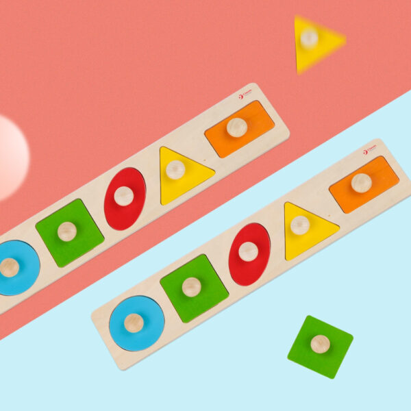 CLASSIC WORLD Układanka MONTESSORI dla Dzieci Nauka Kształtów Figur Kolorów 7 el. - 003