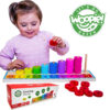 WOOPIE GREEN Układanka Nauka Liczenia i Kolorów Montessori 56 el. - 001