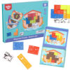 TOOKY TOY Układanka Magnetyczna Montessori Logiczna Puzzle Tetris Arka Noego 26 el. - 001