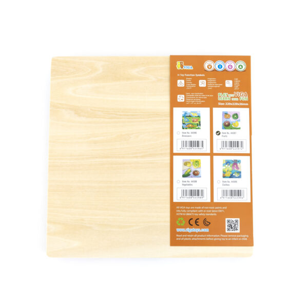 VIGA Drewniane Puzzle z Pinezkami Owoce - 003