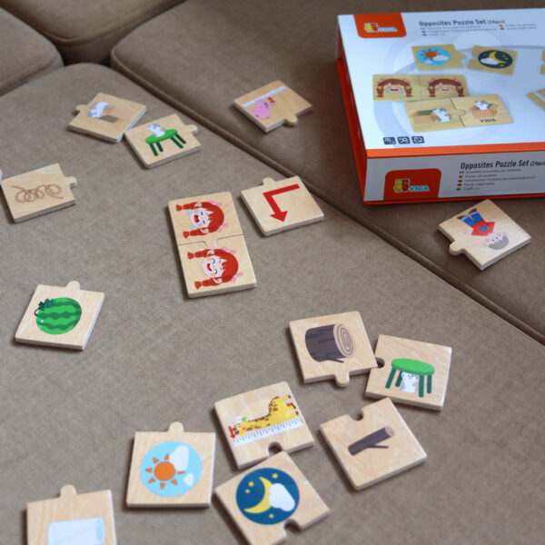 VIGA Drewniana Układanka Puzzle Przeciwieństwa - 008