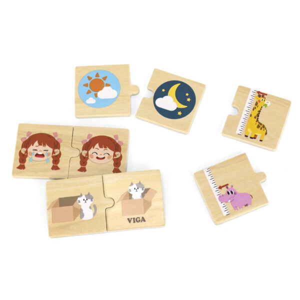 VIGA Drewniana Układanka Puzzle Przeciwieństwa - 011