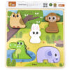 VIGA Drewniana Układanka Puzzle Zwierzątka Las do Dopasowania - 004