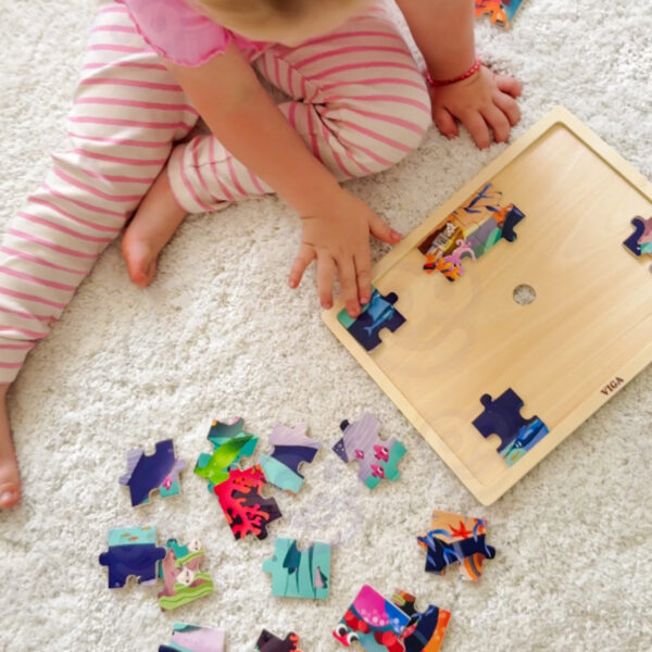 VIGA Drewniane Puzzle Układanka 24 el. Sekrety Morza - 003