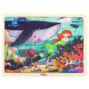 VIGA Drewniane Puzzle Układanka 24 el. Sekrety Morza - 006