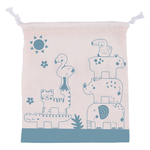 TOOKY TOY Drewniane Klocki Układanka Zwierzątka Montessori 9 el. - 005