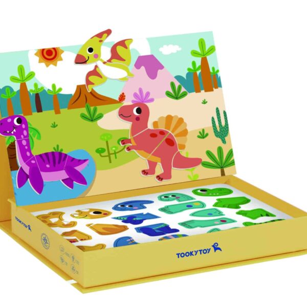 TOOKY TOY Układanka Magnetyczna Dinozaury Puzzle - 001