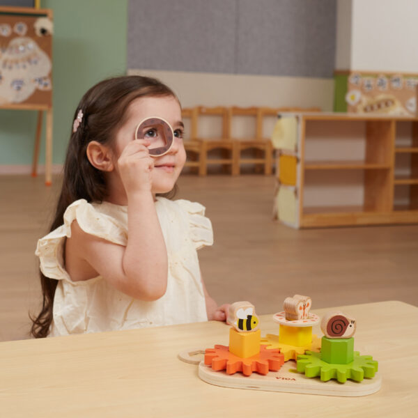 VIGA Drewniany Sorter Koła Zębate "Kształty i Mechanizmy" - 007