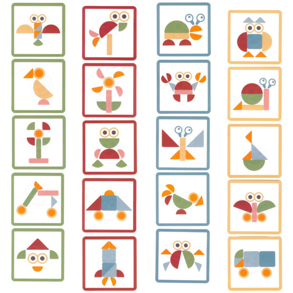 Przybijanka Montessori drewniana młotek 20 wzorów 82 el. 4+ - WOOPIE GREEN - 010