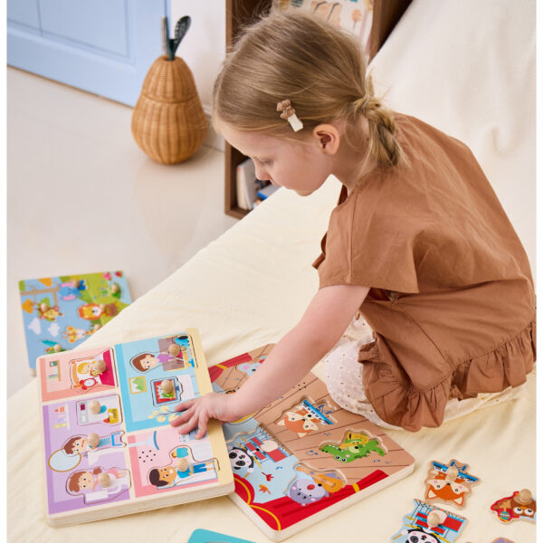 VIGA Puzzle Dźwiękowe Dopasuj Codzienne Aktywności - 007