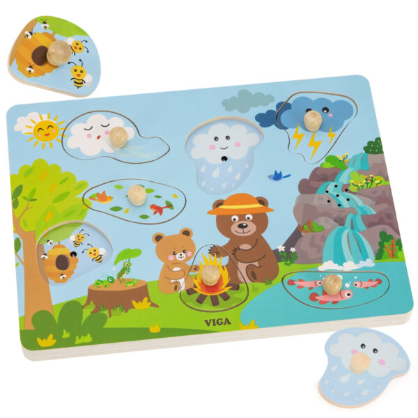 VIGA Puzzle Dźwiękowe Odkrywamy Naturę - 001