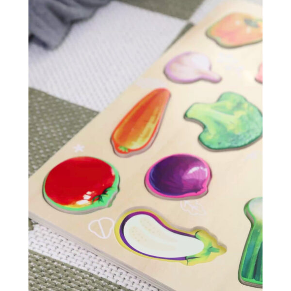 CLASSIC WORLD Drewniana Układanka Montessori Warzyw - 003