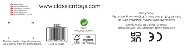 CLASSIC WORLD Drewniane Domino dla Dzieci Misie 105 el. - 011