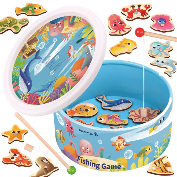 TOOKY TOY Gra Zręcznościowa Łowienie Rybek Wędkowanie - 001