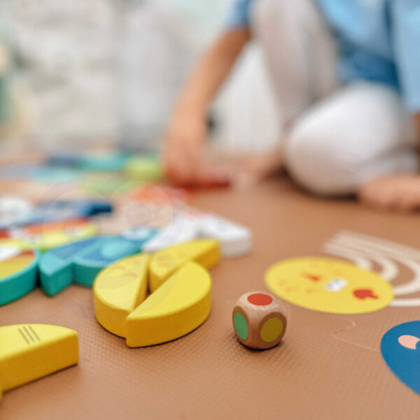 Gra zręcznościowa drewniana wieża 45 klocków zwierzęta - Tooky Toy - 007