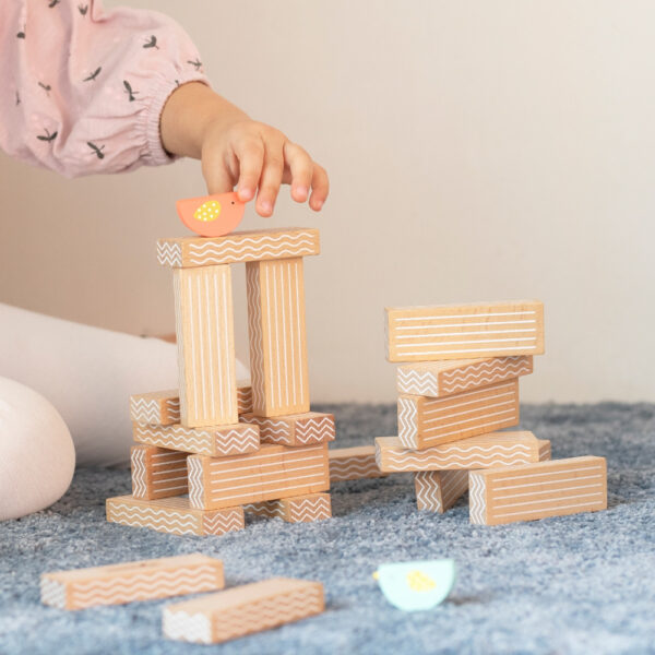 CLASSIC WORLD Gra Edukacyjna Układanie Klocków Ptaków 23 el. - 003