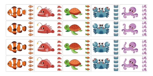 VIGA Gra Porównaj Znajdź Różnice Zwierzęta Morskie - 010