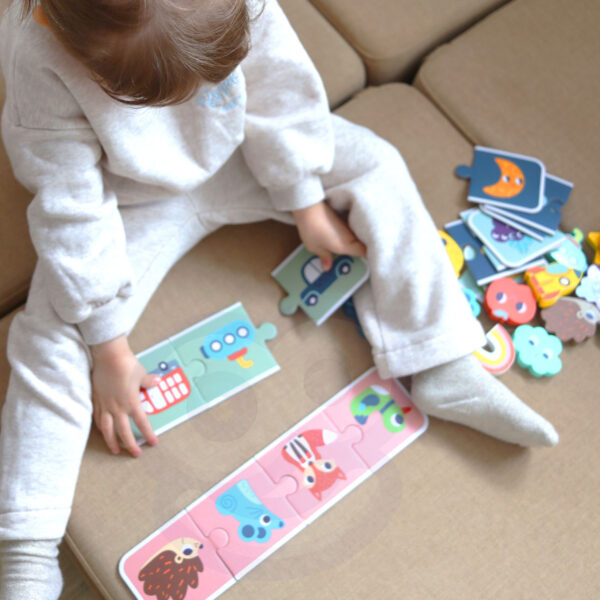 Układanka Memory sensoryczna 3w1 Kształty FSC 3+ - WOOPIE GREEN - 003