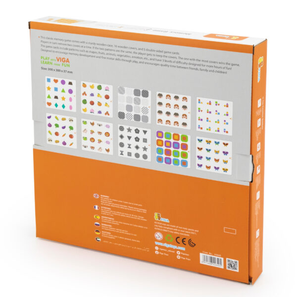 Viga Memory Gra Pamięciowa Zgadnij Obrazki 10 Kart Montessori - 006