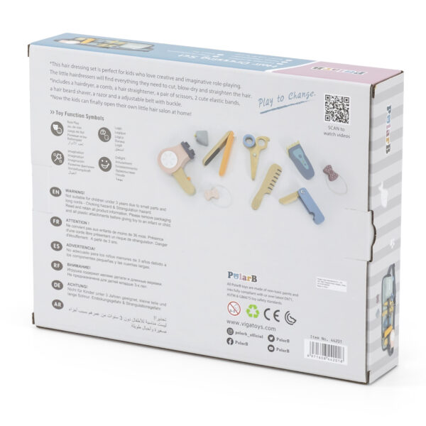 VIGA PolarB Drewniany Zestaw Fryzjerski Pas z Narzędziami - 012