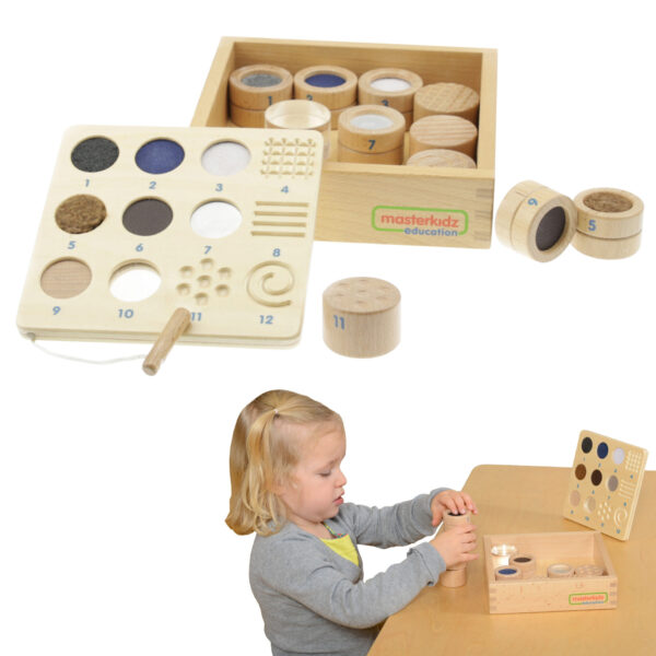 Zgaduj Dotykiem Materiał I Faktura 12 Elementów Montessori - 001