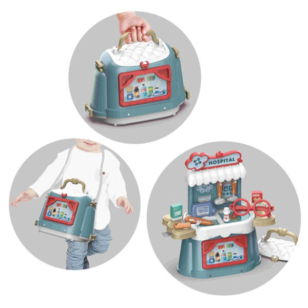 WOOPIE Zestaw Małego Lekarza Walizka 3w1 Torba 21 el. - 003