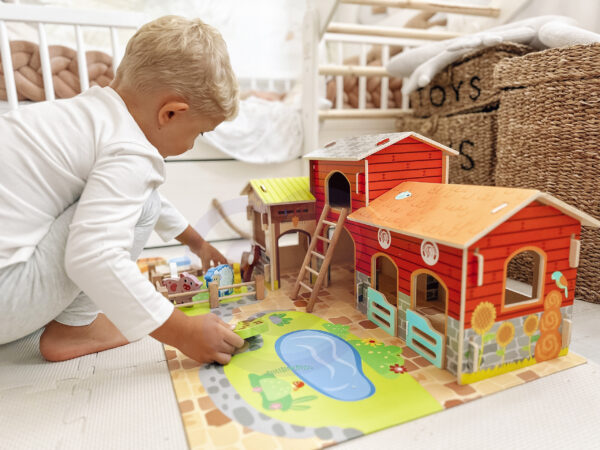 Drewniana Mega Farma stajnia obora kurnik 18 el. - WOOPIE GREEN - 002